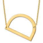 10K Yellow Gold Polished Large Letter Initial Necklace view