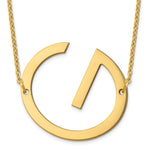 10K Yellow Gold Polished Large Letter Initial Necklace view