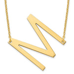 10K Yellow Gold Polished Large Letter Initial Necklace view