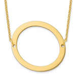 10K Yellow Gold Polished Large Letter Initial Necklace view