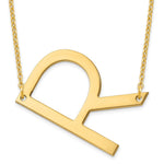 10K Yellow Gold Polished Large Letter Initial Necklace view