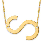 10K Yellow Gold Polished Large Letter Initial Necklace view