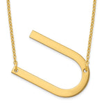 10K Yellow Gold Polished Large Letter Initial Necklace view