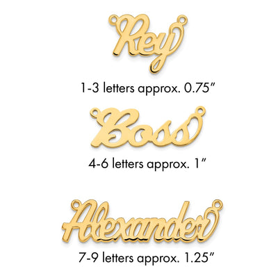 10K White Gold Name Plate