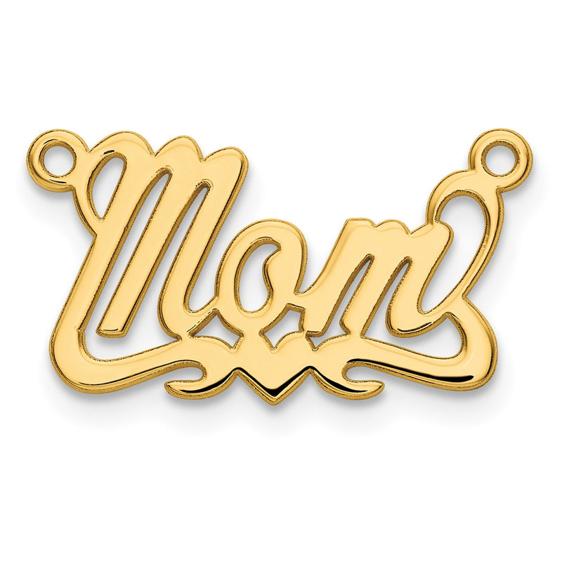 10K yellow gold name pendants & charm, alternate view