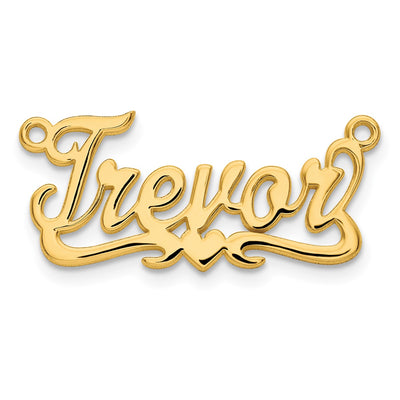 10K Yellow Gold Polished Heart Name Plate
