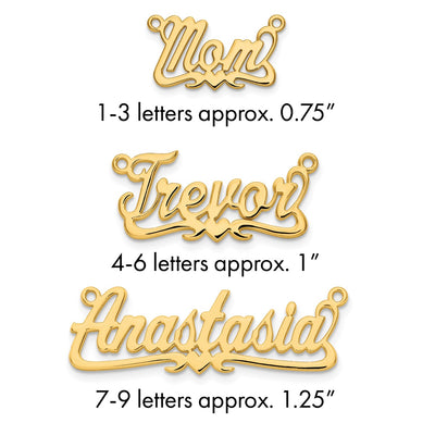10K yellow gold name pendants & charm