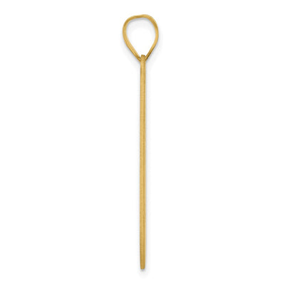 10K Yellow Gold Brushed Name and Birth Flower Pendant