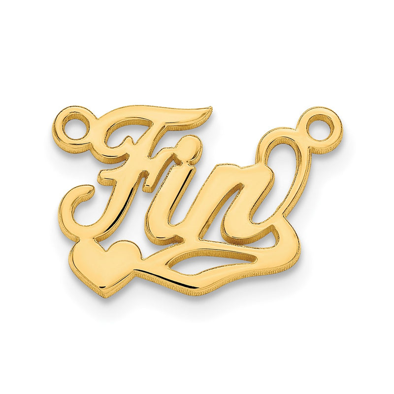 10K yellow gold name pendants & charm, alternate view