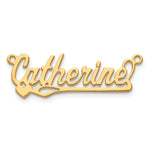 10k Yellow Gold Polished Heart Name Plate view 4