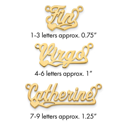 10K yellow gold name pendants & charm