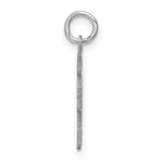 10K White Gold Name and Number Charm view
