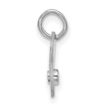 10K White Gold Cut-out Initial Heart with Birthstone Charm view