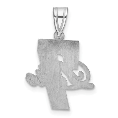 10K White Gold with Epoxy Name and Number Pendant