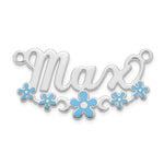 10k Yellow Gold Epoxy Flower Name Plate view 7