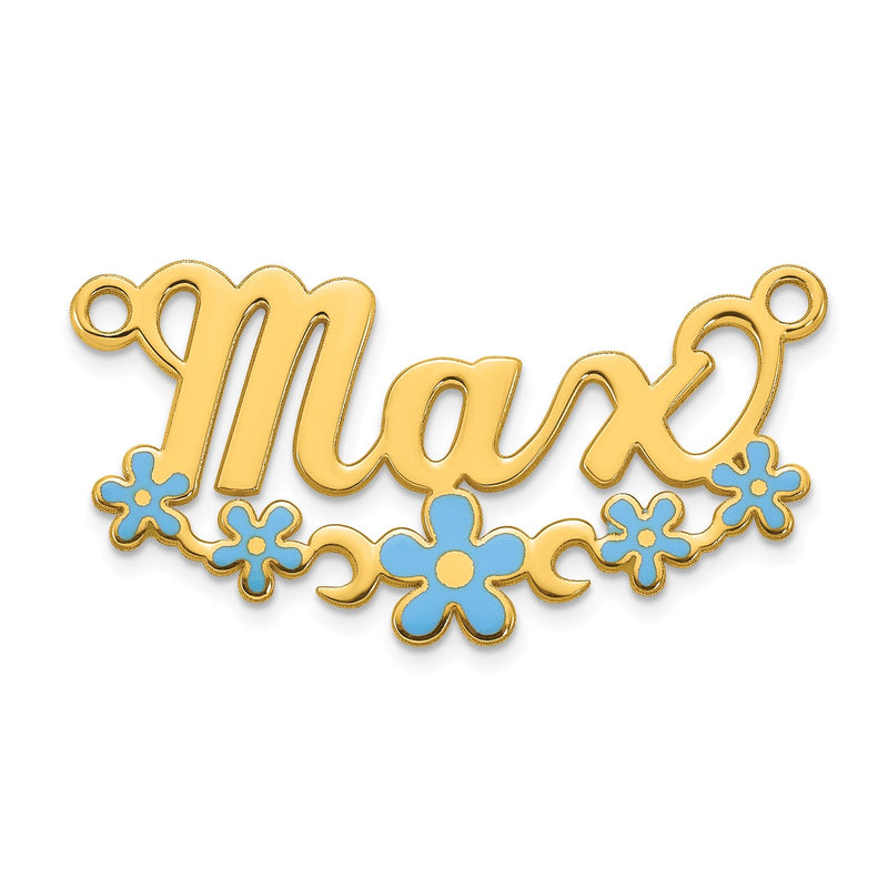 10K yellow gold name pendants & charm, alternate view