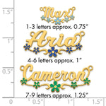 10k Yellow Gold Epoxy Flower Name Plate view 5
