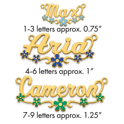 10K yellow gold name pendants & charm