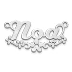 Sterling Silver/Gold-Plated Flower Name Plate view 2
