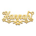 Sterling Silver/Gold-Plated Flower Name Plate view 8