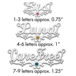 SS/Gold-plated w/ Gold-plated Bezel Birthstone Flower Name Plate view 1