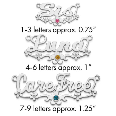 Sterling silver birthstone pendants & charm