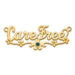 SS/Gold-plated w/ Gold-plated Bezel Birthstone Flower Name Plate view 9