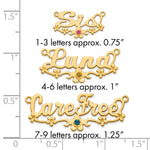 SS/Gold-plated w/ Gold-plated Bezel Birthstone Flower Name Plate view 10