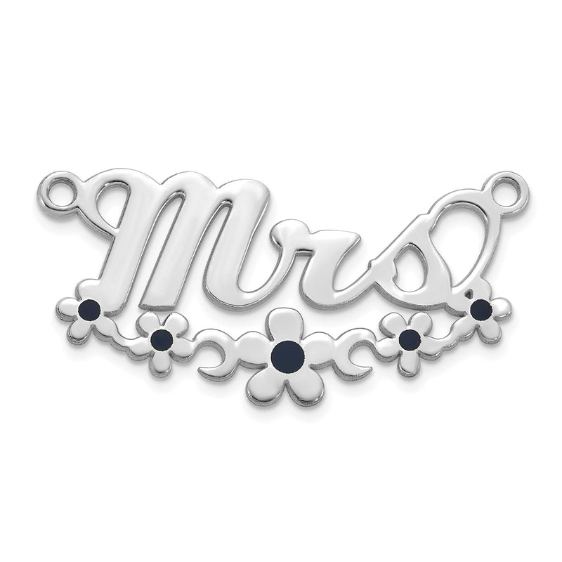 10K white gold name pendants & charm, alternate view