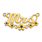 10k White Gold Epoxy Flower Name Plate view 7