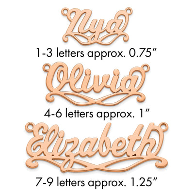 Sterling Silver/Gold-Plated Sunglass Name Plate