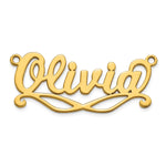 Sterling Silver/Gold-Plated Sunglass Name Plate view 8
