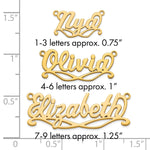 Sterling Silver/Gold-Plated Sunglass Name Plate view 10