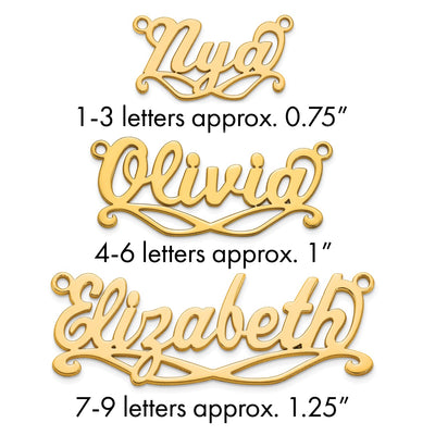 Sterling Silver/Gold-Plated Sunglass Name Plate