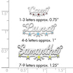 Sterling Silver/Gold-Plated Epoxy Stars Name Plate view 5