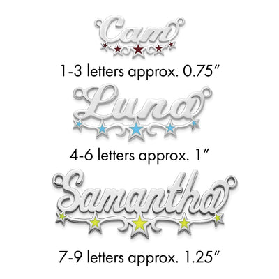 Sterling silver name pendants & charm