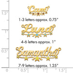Sterling Silver/Gold-Plated Epoxy Stars Name Plate view 10