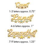 Sterling Silver/Gold-Plated Epoxy Stars Name Plate view 6
