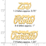 10k Yellow Gold  Diamond-cut Heart Name Plate view 5