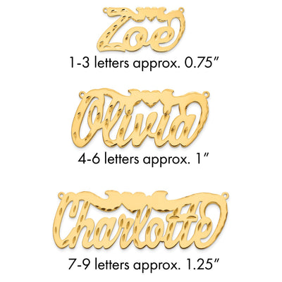 10K yellow gold name pendants & charm