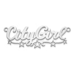 Sterling Silver/Gold-plated Cut-out Stars Name Plate view 4