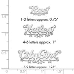Sterling Silver/Gold-plated Cut-out Stars Name Plate view 5