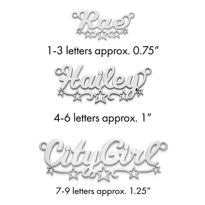 Sterling silver name pendants & charm