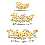 Sterling Silver/Gold-plated Cut-out Stars Name Plate view 11