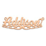 Sterling Silver/Gold-plated Wave Name Plate view 4