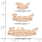 Sterling Silver/Gold-plated Wave Name Plate view 5