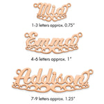 Sterling Silver/Gold-plated Wave Name Plate view 1