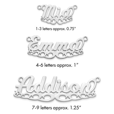 Sterling Silver/Gold-plated Wave Name Plate