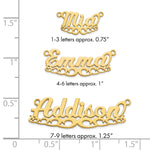 Sterling Silver/Gold-plated Wave Name Plate view 15