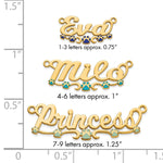 Sterling Silver/Gold-Plated Epoxy Paw Print Name Plate view 5